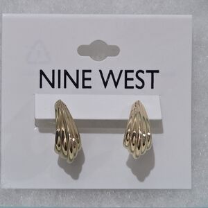 Nine West Gold-Tone Sculpted Earrings